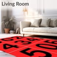thumbnail image 2 of ODIKA 4' x 6' Machine Washable Non-Slip Area Rug, Contemporary zero High Traffic Rug, Red, 673852, 2 of 7
