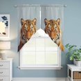 thumbnail image 6 of Swag Valance Curtains for Windows, Blue Tiger Light Filtering Kitchen Curtains with Rod Pocket, Funny Animals Modern Art Decorative Window Treatment Valances for Living Room, 36x36 - 2 PCS, 6 of 9