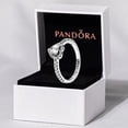 thumbnail image 1 of Anillo De Plata S925 Chapado Con Logo Original Pandora Femenino Brillante Corazón Rojo Diamante Exquisita Joyería Moda Regalo Con Caja, 1 of 4