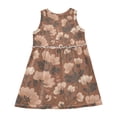 thumbnail image 3 of Girls Dress Cute Brown Flowers Sleeveless Dress for Girls Hem A-Line Casual Sundress, 3 of 7