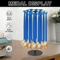 thumbnail image 6 of 2PCS Rotatable Medal Hangers Display Metal Medal Rack Tabletop Medal Holder about 45 Medals Capacity Medal Display Holder for Sports Marathon Races Runners Black, 6 of 8