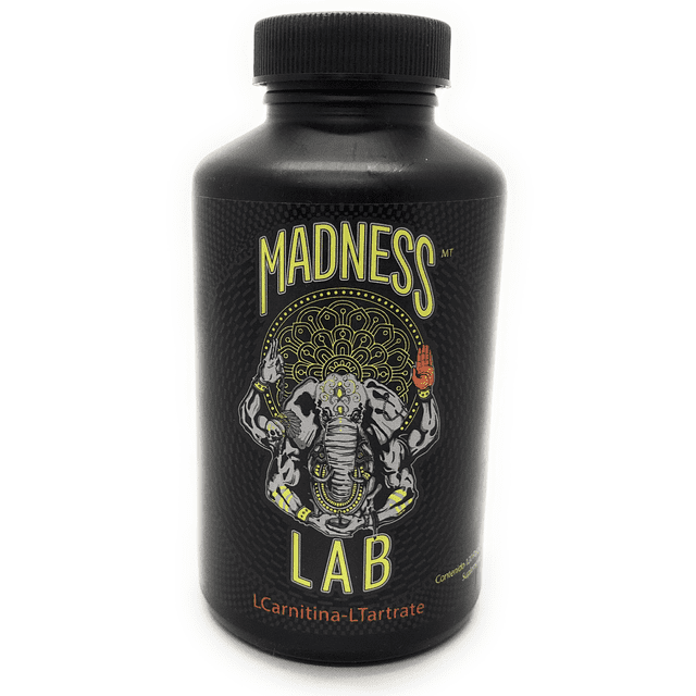 L-Carnitina y L-Tartrate 120 cápsulas de 250 mg Madness Lab L-Carnitina