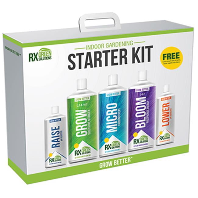 Rx Green Solutions RX16OZKT Indoor Gardening Starter Kit - Walmart.com