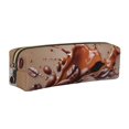 thumbnail image 1 of Balery Coffee Beans Chocolate Splash Estuche de Lápices de Cuero Impreso, Estuche para Suministros de Arte, Estuche de Lápices con Cremallera, Estuche de Almacenamiento de Papelería, 1 of 7
