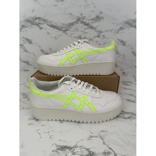 ASICS Japan S PF Casual Shoes Sneakers White Green F960124 Women’s Size 10.5