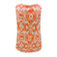 thumbnail image 3 of Fashnice Débardeurs pour Femmes Col en V T-Shirts Sans Manches Haut d'Été Décontracté Blouse Orange TG, 3 of 6