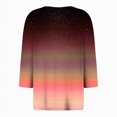 thumbnail image 4 of Towmus 3/4 Length Sleeve V Neck Womens Blouses Graphic Crew Neck T-Shirts Womens Shirts Under $6, 4 of 5