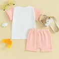 thumbnail image 3 of Bagilaanoe 2pcs Toddler Baby Girl Boy Shorts Set Short Sleeve Letter Print T Shirt Tops + Shorts 3M 6M 12M 18M 24M 3T Kids Casual Summer Clothes, 3 of 8