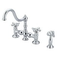 thumbnail image 3 of Water Creation F5-0010-05-PL Bridge Style Kitchen Faucet - Polished Nickel - Ivory, 3 of 5