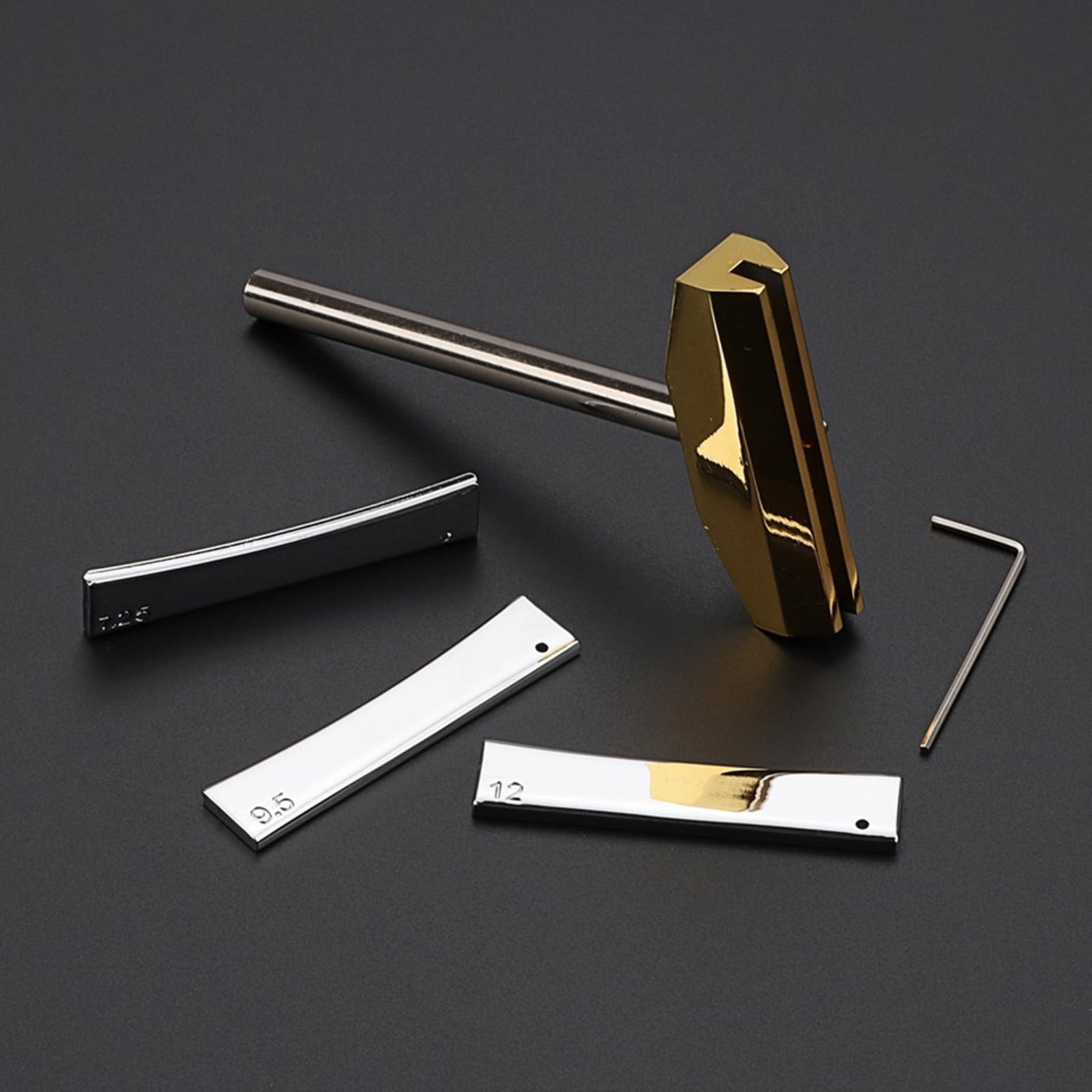 Guitar Bass Fret Press Caul & Fret Inserts Fingerboard Pressings Tool with Wrench Fret Installation Tool
