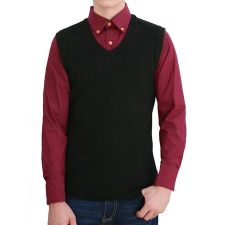 Nike Mens Knit Vest - Unique Bargains Men's V Neckline Elastic Casual Pullover Knit Vests
