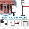 thumbnail image 4 of Uxcell Stanchion Sign Holders Stanchion Top Sign Frame Horizontal Double Sided Poster Display for Crowd Control Queue Barrier Black 8.7x12.6" Portrait, 4 of 7