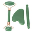 thumbnail image 1 of Outils Faciaux Gua Sha, Ensemble de Rouleaux de Jadestone Améliore la Circulation Manuel Double Tête Élimination des Rides pour Soins Personnels Vert, Blanc, 1 of 7
