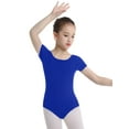 thumbnail image 2 of iEFiEL Girls Basic Athletic Leotard for Gymnastics Ballet Dance Bodysuit Ballroom Practice Wear Dark Blue-A 3, 2 of 6