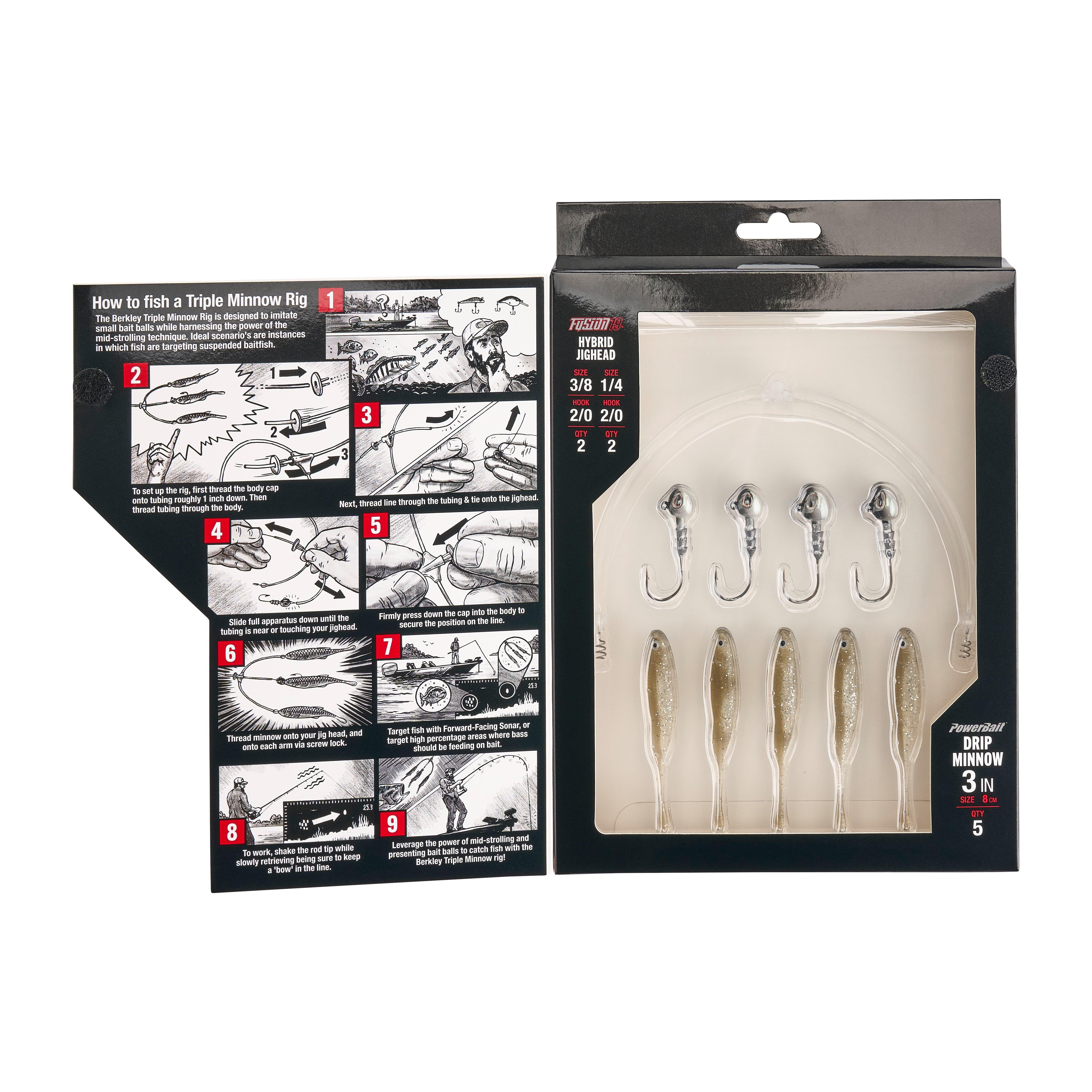 Berkley Triple Minnow Rig Kit, 3in, Tennessee Shad