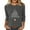 #284-Dark Gray, variant on Craaazy Women's Casual Christmas Printed Tops Round Neck 3/4 Sleeve T-shirt Fashionable Santa Blouse Gifts