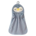 thumbnail image 1 of Toalla de mano se puede colgar Toalla absorbente Toalla de mano de los niños Toalla de mano del bebé lindo pingüino agradable a la piel suave, 1 of 7