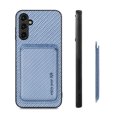 thumbnail image 4 of ELEHOLD for Samsung Galaxy A23 5G Magnetic Wallet Case with Detachable Back Card Holder Fiber Texture Design Full Body Protective Slim Shockproof Case, blue, 4 of 8