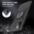 thumbnail image 7 of Case for Samsung Galaxy A72 5G Armor Hybrid with Ring Holder Kickstand Shock Heavy-Duty Durable Rugged Dual Layer Phone Cover for Galaxy A72 5G by Xpm - Black, 7 of 7