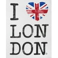 thumbnail image 2 of I Love London T-Shirt à Manches Courtes Blanc pour Femmes I Love London avec Texte (Très Grand), 2 of 3
