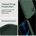 thumbnail image 4 of for iPhone 12 Pro Max Case, Silicone Upgraded [Camera Protecion] Phone Case with Soft Anti-Scratch Microfiber Lining, 6.7 inch, Alpine Green, 4 of 12