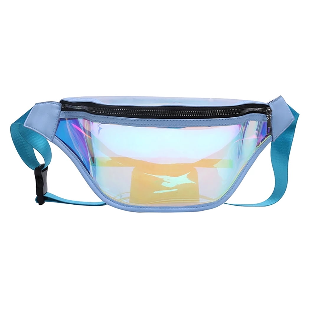 Bangcool Ladies Fanny Pack Hologram Transparent Waist Bag