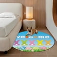 thumbnail image 2 of Easter Round Area Rug 3.3Ft Washable Circle Rugs for Dining Room Table, Spring Flora Colorful Eggs Botanical Pastoral Non-Slip Carpet Floor Mats Indoor Outdoor Carpet Runner Aesthetic Home Decor, 2 of 8