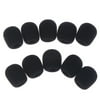 10pcs Practical Small Black Microphone Headset Windscreen Sponge Foam Mic Cover
