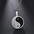thumbnail image 3 of AYYUFE Vintage Yin-yang Symbol Shiny Rhinestone Men Women Necklace, 3 of 5