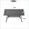 thumbnail image 5 of Picnic Tables | Mesa de Picnic, 6-Seater Modern Cast Aluminum Outdoor Patio Dining Table | Black | Rectangular, 5 of 5