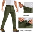 thumbnail image 6 of KEFITEVD Men's Tactical Cargo Pants Quick Dry Water Resistant Lightweight Stretch 6 Pockets Outdoor Hiking Pants,Blue Gray,36, 6 of 9