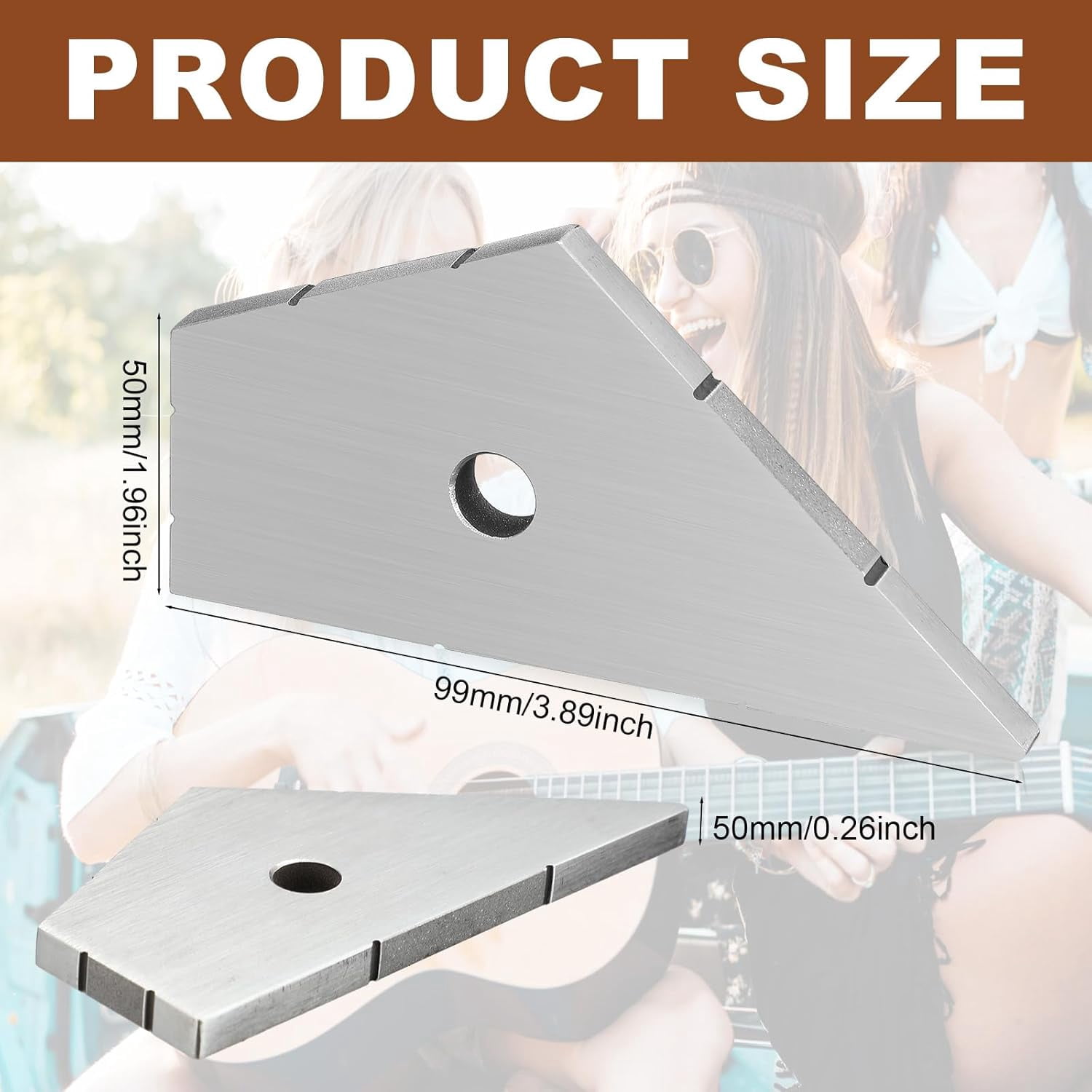 Fret Kisser Fret Leveling Tool Stainless Steel Luthier Tool for Guitar and Bass Repair