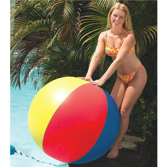 ILP Swimline Jumbo Inflatable Beach Ball, Multicolor