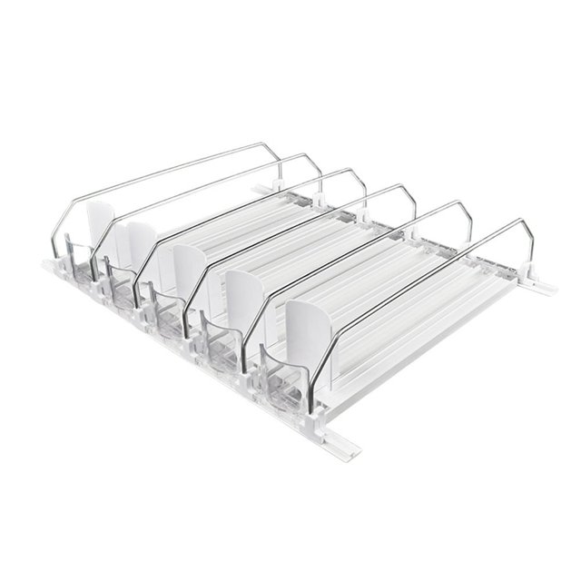 Beverage Rack Soda Can Bottle Pusher for Refrigerator(White 380mm 5 sets)