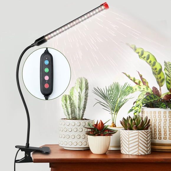 Temporizador FeciDA de espectro completo Clip On Grow Lights de 9 W y 1000 lm