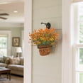 thumbnail image 6 of Fake Greenery Boxwood Plant Outdoor Artificial Flowers Fake Boxwood Plastic Plants Greenery Shrubs UV Resistant for Summer Indoor Outdoor Garden Patio Home Table Vase Decor, 1Pc(Orange,14x5"), 6 of 9