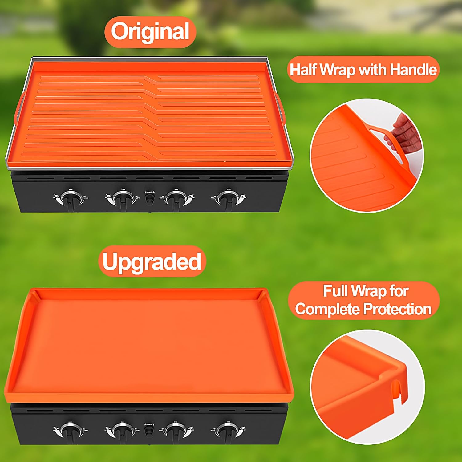 Griddle Cover for Blackstone, Upgraded Full-Edge 36 Inch BBQ Grill Cover Griddle Mat, Blackstone Cover Accessories, Protect Griddle from Rust, Rodents, Insects, Debris