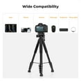 thumbnail image 5 of K&F CONCEPT 75" Lightweight Camera Tripod, Portable Travel Outdoor DSLR Tripods with Remote and Phone Holder, Cellphone Clip for Smartphone Live Streaming Vlog, Black, 5 of 9