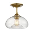 thumbnail image 1 of Meridian M60017NB 1 Light Semi Flush - Natural Brass, 1 of 1