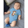 thumbnail image 2 of Monkey With A Banana Bodysuit Infant -Image by Shutterstock,  24 Months, 2 of 4