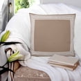 thumbnail image 3 of Brown Geometric 26x26 Pillow Covers Set of 2, White Greek Key Design Abstract Modern Art Throw Pillow Covers Decorative Couch Cushion Case, Microfiber Square Pillowcases for Bedroom Car Living Room, 3 of 7