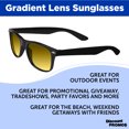 thumbnail image 3 of Gradient Lens Sunglasses Set of 10, Bulk Pack - UV Protection, Perfect for Parties, Beach, Pool, Outdoor Events - Yellow, 3 of 8