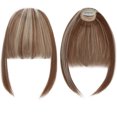 thumbnail image 2 of SEGO Hair Bangs Clip in Hair Extension Brown Clip on Hair French Fringe with Natural Flat Neat Bangs for Women Hairpiece, 2 of 7