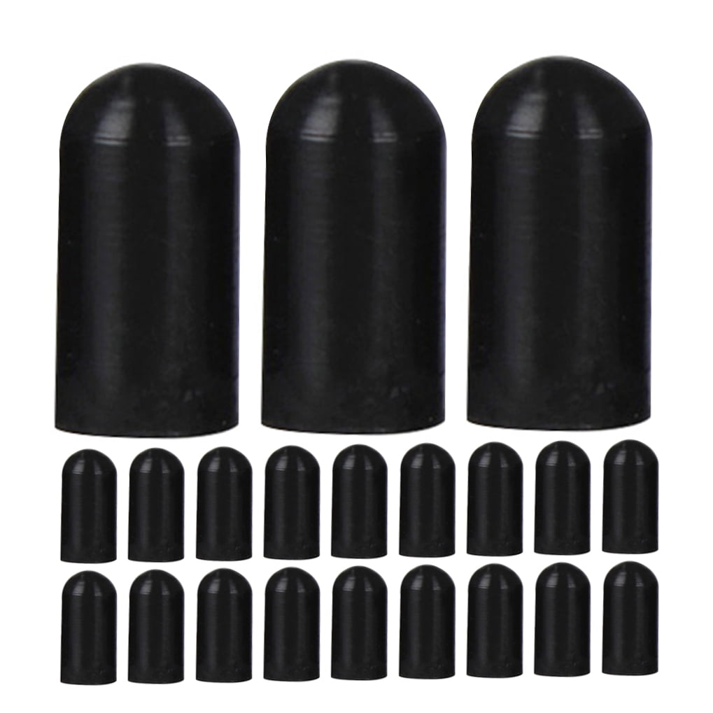 Masteelf 30 Pcs Black Drumstick Silent Tip Dampeners for Noise Reduction Accessories