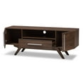 thumbnail image 3 of Baxton Studio Ashfield Mid-Century Modern Walnut Brown Finished Wood TV Stand, 3 of 10