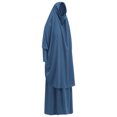 thumbnail image 2 of IBTOM CASTLE Women's Muslim Prayer Dress Hijab Scarf Prayer Abaya Maxi Islamic Modest Cardi Robe Blue, 2 of 7
