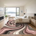 thumbnail image 3 of ODIKA 2'x3' Machine Washable Non-Slip Area Rug, Abstract Dusty Pink High Traffic Rug, Pink, 935566, 3 of 7