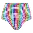 thumbnail image 3 of Haitryli Women's Shiny Square Sequin Shorts Sparkly Stretchy Night Out Party High Waisted Shorts Colorful 180, 3 of 7