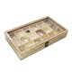 thumbnail image 1 of Caja de almacenamiento de exhibición de madera con tapa de vidrio templado para joyas y cuentas oso de fresa, 1 of 5