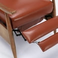 thumbnail image 3 of Comfort Pointe Fairview Leather Wood Arm Push Back Recliner - Caramel, 3 of 16